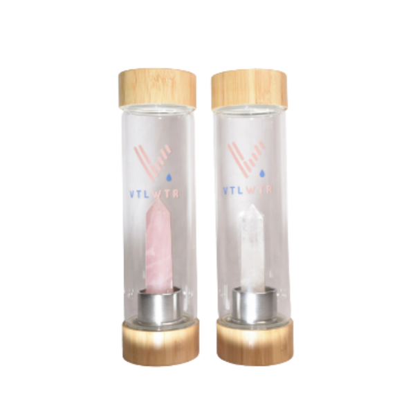 Clear Quartz Vital Crystal Tower Water Bottle
