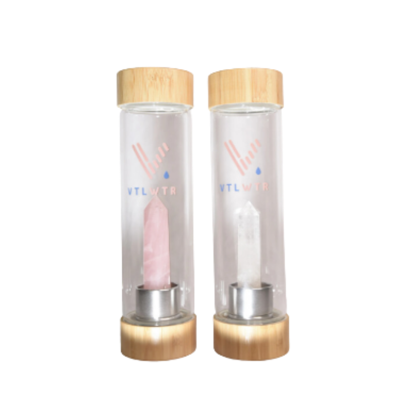 Clear Quartz Vital Crystal Tower Water Bottle