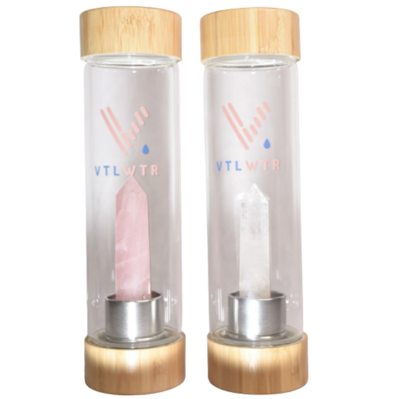 Clear Quartz Vital Crystal Tower Water Bottle