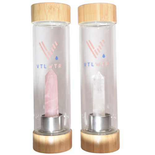 Clear Quartz Vital Crystal Tower Water Bottle