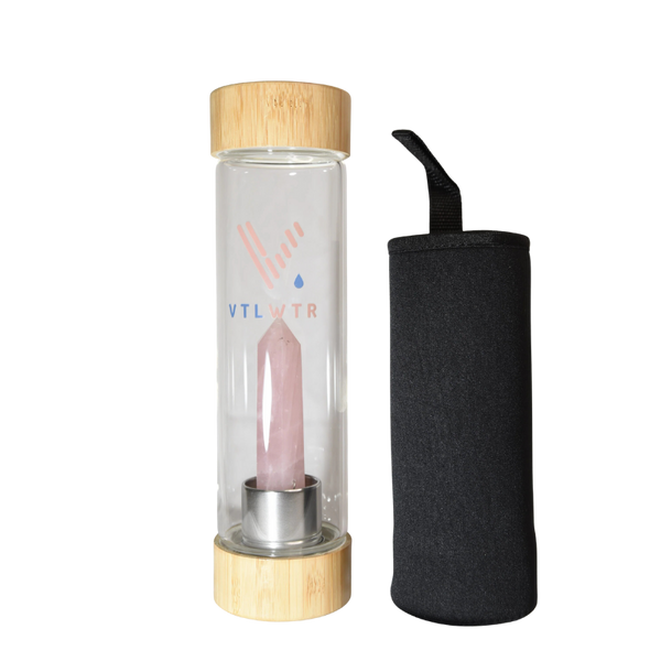 Rose Quartz Vital Crystal Tower Water Bottle