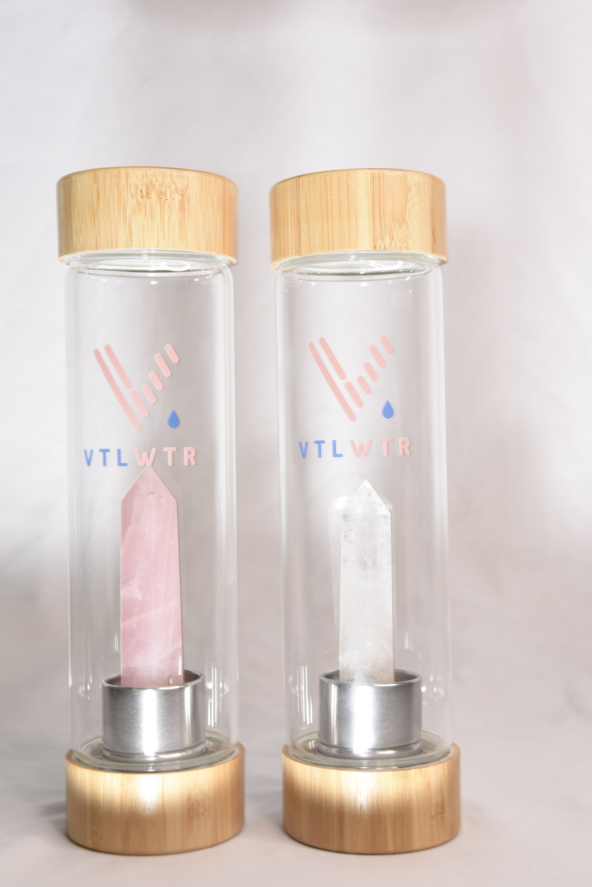 Rose Quartz Vital Crystal Tower Water Bottle